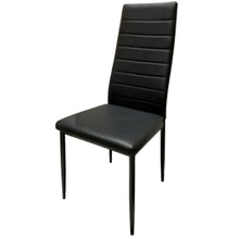 Cargar imagen en el visor de la galería, Silla polipiel de comedor diseño modernas para cocina negro (41 X45 X 96 CM )