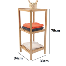 Cargar imagen en el visor de la galería, Estanteria de Baño de 3 o 4 estantes Bambú, Estantes de baño,Mueble de Baño