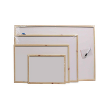 Cargar imagen en el visor de la galería, Pizarra blanca Y negra esmaltada con marco de madera varia medida