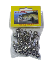 Cargar imagen en el visor de la galería, 60 Unds Anzuelos plomados varias medidas Para Montar Señuelos de Vinilo Spinning