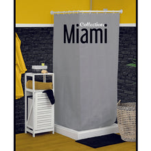 Cargar imagen en el visor de la galería, Mueble de Baño Armario con Cesto Extraíble Para Ropas Sucias, 2 Estantes para Toallas, Mueble con cesto, Mueble de Lavabo