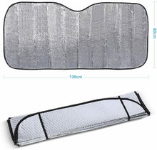 Cargar imagen en el visor de la galería, Parasol Coche Delantera Universal con 2 Ventosas 2 Correas Elásticas, Parasol Para Vehículo Varias Medidas