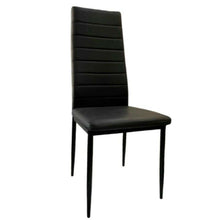 Cargar imagen en el visor de la galería, Silla polipiel de comedor diseño modernas para cocina negro (41 X45 X 96 CM )