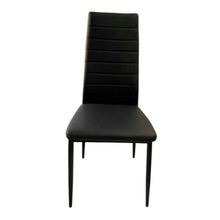 Cargar imagen en el visor de la galería, Silla polipiel de comedor diseño modernas para cocina negro (41 X45 X 96 CM )