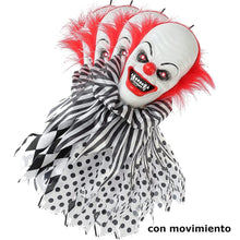 Cargar imagen en el visor de la galería, Colgante Payaso con Luz Sonido y Movimiento (60 cm) Decoración Halloween