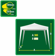 Cargar imagen en el visor de la galería, Carpa Plegable Pabellón, CENADOR PLEGABLE BEIGE Gris 3X3M para Terraza y jardín
