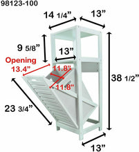 Cargar imagen en el visor de la galería, Mueble de Baño Armario con Cesto Extraíble Para Ropas Sucias, 2 Estantes para Toallas, Mueble con cesto, Mueble de Lavabo