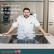 Cargar imagen en el visor de la galería, Fiambrera de cristal Rectangular con Tapa Hermética con válvula para Microondas