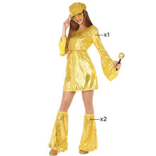 Cargar imagen en el visor de la galería, Disfraz SIGLO XX AÑOS 70 Disco Dorado Mujer Adulto para Carnaval Fiesta