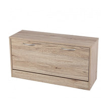 Cargar imagen en el visor de la galería, Mueble Zapatero 2 Estantes Cómoda de Almacenamiento 1 Puerta Manijas Metálicas