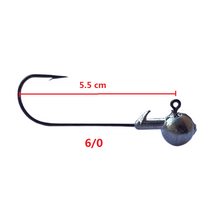 Cargar imagen en el visor de la galería, 20 Unds Anzuelos plomados varias medidas para montar Señuelos de Vinilo spinning