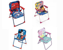 Cargar imagen en el visor de la galería, Silla plegable infantil para niños: Spiderman, Minnie, Mickey, Peppa Pig