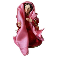 Cargar imagen en el visor de la galería, Nacimiento tela 9 piezas figurad natividad resina para pesebre de Navidad belen