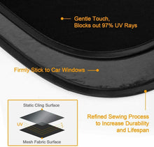 Cargar imagen en el visor de la galería, Juego de 2 parasoles universales para ventanillas de Coche, 44 X 38 cm