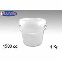 Cargar imagen en el visor de la galería, Cubo + tapa envase multiuso de plástico para almacenaje alimentos, accesorios...