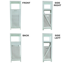 Cargar imagen en el visor de la galería, Mueble de Baño Armario con Cesto Extraíble Para Ropas Sucias, 2 Estantes para Toallas, Mueble con cesto, Mueble de Lavabo