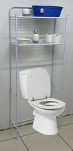 Cargar imagen en el visor de la galería, Mueble Estantería Metal Blanco 2 Estantes Para Baño Aseo 151.5x59.5x26cm