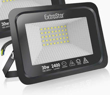 Cargar imagen en el visor de la galería, Extrastar Focos LED exterior con sensor de movimiento,30W Patio[Clase de eficiencia energética A+
