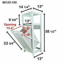 Cargar imagen en el visor de la galería, Mueble de Baño Armario con Cesto Extraíble Para Ropas Sucias, 2 Estantes para Toallas, Mueble con cesto, Mueble de Lavabo