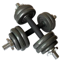 Cargar imagen en el visor de la galería, Set de Mancuernas de metal 15/ 20/ 30kg con Barra y Discos Ajustable Casa Gimnas