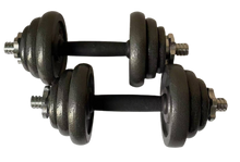 Cargar imagen en el visor de la galería, Set de Mancuernas de metal 15/ 20/ 30kg con Barra y Discos Ajustable Casa Gimnas