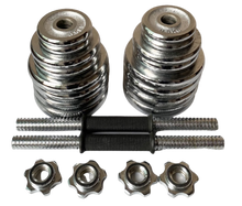 Cargar imagen en el visor de la galería, Set de Mancuernas de metal 15/ 20/ 30kg con Barra y Discos Ajustable Casa Gimnas