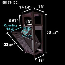 Cargar imagen en el visor de la galería, Mueble de bambú con cesto para ropa sucia.