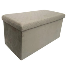 Cargar imagen en el visor de la galería, Baúl Puff Taburete Almacenaje Plegable Caja Asiento Banco de Almacenamiento