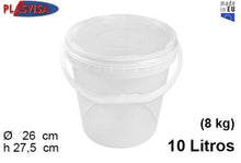 Cargar imagen en el visor de la galería, Cubo + tapa envase multiuso de plástico para almacenaje alimentos, accesorios...