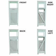 Cargar imagen en el visor de la galería, Mueble de Baño Armario con Cesto Extraíble Para Ropas Sucias, 2 Estantes para Toallas, Mueble con cesto, Mueble de Lavabo