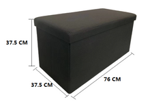 Cargar imagen en el visor de la galería, Baúl Puff Taburete Almacenaje Plegable Caja Asiento Banco de Almacenamiento