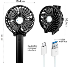 Cargar imagen en el visor de la galería, Mini Ventiladores de Mano USB Ventilador de Mano Recargable Portátil plegable
