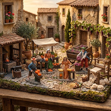 Cargar imagen en el visor de la galería, Set de 4 Figuras de Belén – Pastores Recolectores 13 cm en Resina - Gerimport
