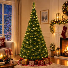 Cargar imagen en el visor de la galería, Árbol de Navidad Plegable Tipo Cono con Soporte - Pop Up Pino Navideño Desmontable, Fácil Montaje y Almacenaje Compacto para Hogar y Oficina
