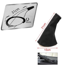 Cargar imagen en el visor de la galería, Funda para Freno de Mano Universal de Coche – Polipiel Negra, 31x15 cm, Protector de Palanca Estacionamiento, Fácil de Instalar
