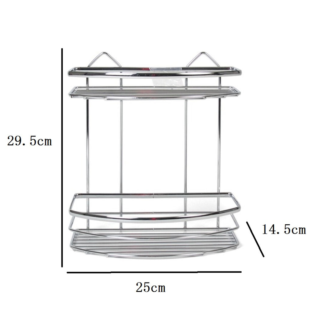 Estantería de Baño de Hierro Cromado – Almacenaje de Pared para Gel, Champú y Accesorios