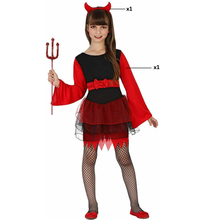 Cargar imagen en el visor de la galería, Disfraz demonio diablesa infantil niña Para Carnaval Halloween Teatro
