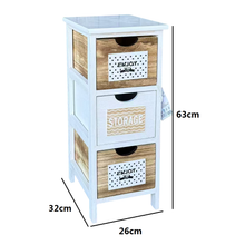 Cargar imagen en el visor de la galería, Mueble Sinfonier Cajonera Cómoda de Madera Vintage y Blanco para Habitación Decoracion a la Casa

