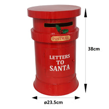 Cargar imagen en el visor de la galería, Buzón Navideño Decorado para Cartas de Papá Noel – Decoración de Navidad Roja
