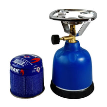 Cargar imagen en el visor de la galería, Hornillo camping Cartuchos butano 190 g portátil exterior, Quemador a Gas + gas C-200 GBS

