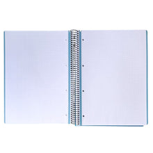 Cargar imagen en el visor de la galería, Cuadernos A4+ 23,1 x 29,5 cm, 160 Hojas, Cuadrícula 5x5 mm, Espiral y Tapa Plástica
