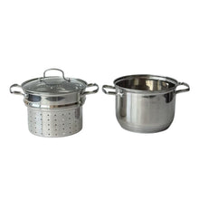 Cargar imagen en el visor de la galería, Olla Pasta con Tapa Acero Inoxidable 20 cm Inducción Valido para todo Tipo de Cocina - Santa Clara
