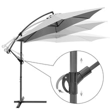 Cargar imagen en el visor de la galería, Sombrilla Parasol Excéntrico ø 300 cm Estructura Aluminio Tela de Poliéster de 180 g/m² Terraza Jardin Camping Playa (copia)
