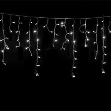 Cargar imagen en el visor de la galería, Cortina de Luces LED de Navidad Cable transparente 8 Funciones interior y exterior
