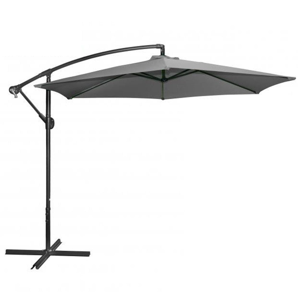 Sombrilla Parasol Excéntrico ø 300 cm Estructura Aluminio Tela de Poliéster de 180 g/m² Terraza Jardin Camping Playa (copia)