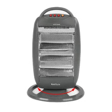 Cargar imagen en el visor de la galería, Estufa Halógena Calefactor portátil de bajo consumo, Calentador eléctrico con 3 potencias: 400W, 800W y 1200W con 3 tubos, Para el hogar y oficina
