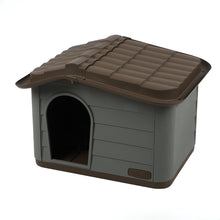 Cargar imagen en el visor de la galería, Casa para Perros y Gatos | Caseta de Plástico Resistente Interior y Exterior | Refugio Mascotas Jardín o Patio | Fácil Montaje
