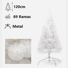 Cargar imagen en el visor de la galería, Árbol de pino de Navidad Artificial con puntas rama soporte metal PVC 120-180 cm
