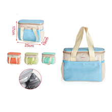 Cargar imagen en el visor de la galería, Bolsa térmica porta alimentos 16 L Bolsa Isotérmica para picnic, playa, camping, barbacoa, Nevera portátil pequeña Camping Comida y Bebida
