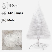 Cargar imagen en el visor de la galería, Árbol de pino de Navidad Artificial con puntas rama soporte metal PVC 120-180 cm
